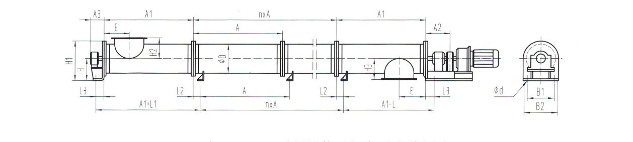 LSG型螺旋輸送機(jī)安裝簡(jiǎn)圖-河南振江機(jī)械